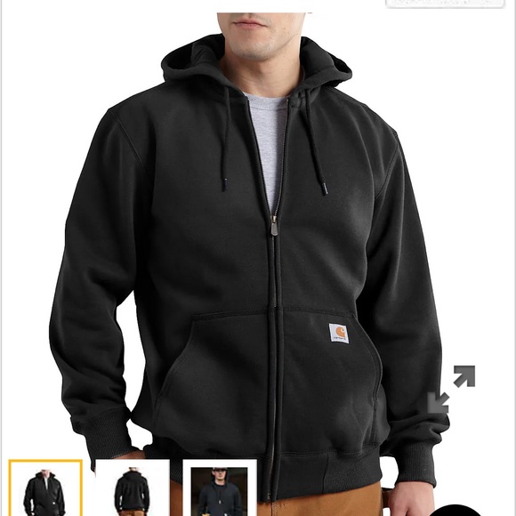 Mens Carhartt hoodie grey heavy weight size Large - Picture 2 of 7